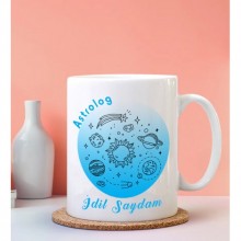 Kişiye Özel Astrolog 2 Tasarımlı Beyaz Kupa