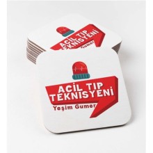 Kişiye Özel Acil Tıp Teknisyeni Tasarımlı MDF Bardak Altlığı