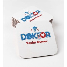 Kişiye Özel Doktor Temalı Bardak Altlığı | MDF Kare