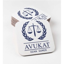 Kişiye Özel Avukat 6 Temalı Bardak Altlığı | MDF Kare