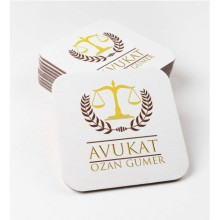 Kişiye Özel Avukat 5 Temalı Bardak Altlığı | MDF Kare