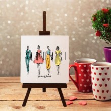 Kişiye Özel Modacı Tasarımlı Şövale Ayaklı Dekoratif Doğal Taş