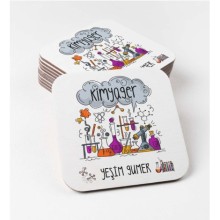 Kişiye Özel Kimyager 3 Temalı Bardak Altlığı | MDF Kare