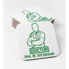 Kişiye Özel Doktor 4 Temalı Bardak Altlığı | MDF Kare