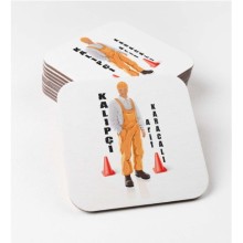 Kişiye Özel Kalıpçı Temalı Bardak Altlığı | MDF Kare