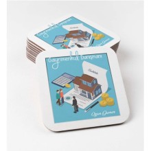 Kişiye Özel Gayrimenkul Danışmanı Tema Bardak Altlığı | MDF Kare