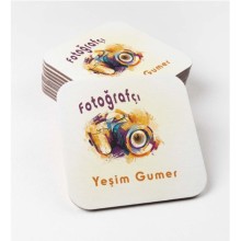 Kişiye Özel Fotoğrafçı 2 Temalı Bardak Altlığı | MDF Kare