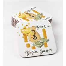 Kişiye Özel Bankacı 2 Temalı Bardak Altlığı | MDF Kare