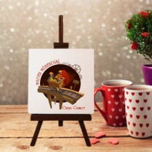 Kişiye Özel Maden Mühendisi Tasarımlı Şövale Ayaklı Dekoratif Doğal Taş