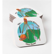 Kişiye Özel Jeoloji Mühendisi Temalı Bardak Altlığı | MDF Kare