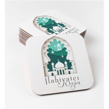 Kişiye Özel İlahiyatçı Temalı Bardak Altlığı | MDF Kare