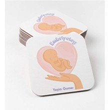 Kişiye Özel Embriyolog 2 Temalı Bardak Altlığı | MDF Kare