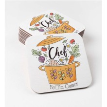 Kişiye Özel Chef Temalı Bardak Altlığı | MDF Kare