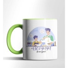 Kişiye Özel Aşçı Baba Tasarımlı Yeşil Renkli Kupa