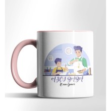 Kişiye Özel Aşçı Baba Tasarımlı Pembe Renkli Kupa