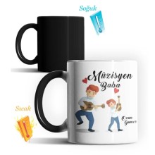 Kişiye Özel Müzisyen Baba Temalı Sihirli Kupa