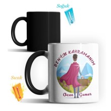 Kişiye Özel Benim Kahramanım Temalı Sihirli Kupa