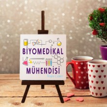 Kişiye Özel Biyomedikal Mühendisi Tasarımlı Şövale Ayaklı Dekoratif Doğal Taş