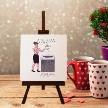 Kişiye Özel Asistan Tasarımlı Şövale Ayaklı Dekoratif Doğal Taş