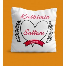 Kişiye Özel Kalbimin Sultanı Tasarımlı Yastık - Yastık Kılıfı