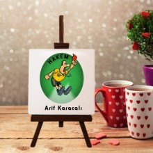 Kişiye Özel Hakem Tasarımlı Şövale Ayaklı Dekoratif Doğal Taş