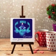 Kişiye Özel Borsacı Tasarımlı Şövale Ayaklı Dekoratif Doğal Taş