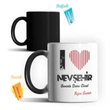 Kişiye Özel Nevşehir Seninle Daha Güzel Tema Sihirli Kupa Bardak
