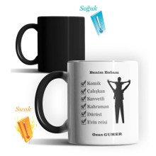 Kişiye Özel Benim Babam Tasarımlı Sihirli Kupa Bardak