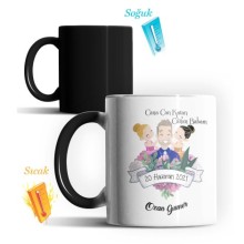 Kişiye Özel Cana Can Katan Canım Babam Temalı Sihirli Kupa Bardak