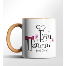 Kişiye Özel Evin Hanımı Tema Turuncu Kupa