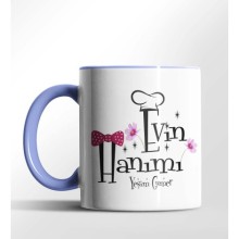 Kişiye Özel Evin Hanımı Tema Mavi Kupa