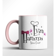 Kişiye Özel Evin Hanımı Tema Pembe Kupa