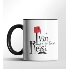 Kişiye Özel Evin Reisi Tema Siyah Kupa