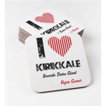 Kişiye Özel Kırıkkale Seninle Daha Güzel Tema MDF Bardak Altlığı