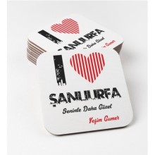 Kişiye Özel Şanlıurfa Seninle Daha Güzel Tema MDF Bardak Altlığı