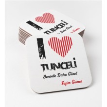 Kişiye Özel Tunceli Seninle Daha Güzel Tema MDF Bardak Altlığı