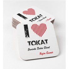 Kişiye Özel Tokat Seninle Daha Güzel Tema MDF Bardak Altlığı