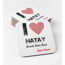 Kişiye Özel Hatay Seninle Daha Güzel Tema MDF Bardak Altlığı