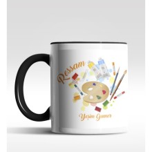 Kişiye Özel Ressam Tasarımlı Siyah Kupa