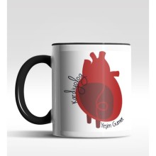 Kişiye Özel Kardiyolog Tasarımlı Siyah Kupa