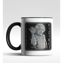 Kişiye Özel Fizikçi Tasarımlı Siyah Kupa