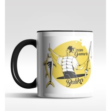 Kişiye Özel Balıkçı Tasarımlı Siyah Kupa