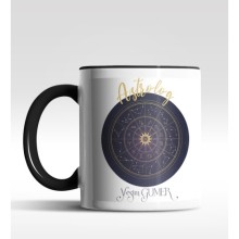 Kişiye Özel Astrolog Tasarımlı Siyah Kupa