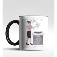 Kişiye Özel Asistan Tasarımlı Siyah Kupa