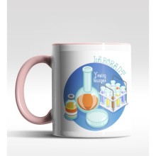 Kişiye Özel Laborant 2 Tasarımlı Pembe Renk Kupa