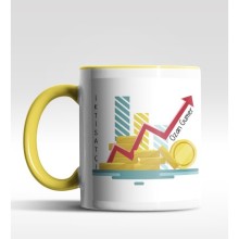 Kişiye Özel İktisatçı Tasarımlı Sarı Kupa