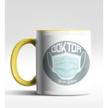 Kişiye Özel Doktor Tasarımlı Sarı Kupa