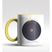 Kişiye Özel Astrolog Tasarımlı Sarı Kupa