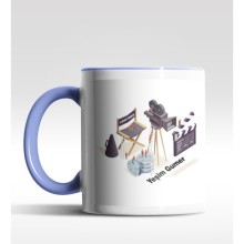 Kişiye Özel Film Yönetmeni Tasarımlı Mavi Kupa