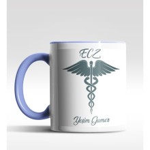 Kişiye Özel Eczaneci Tasarımlı Mavi Kupa